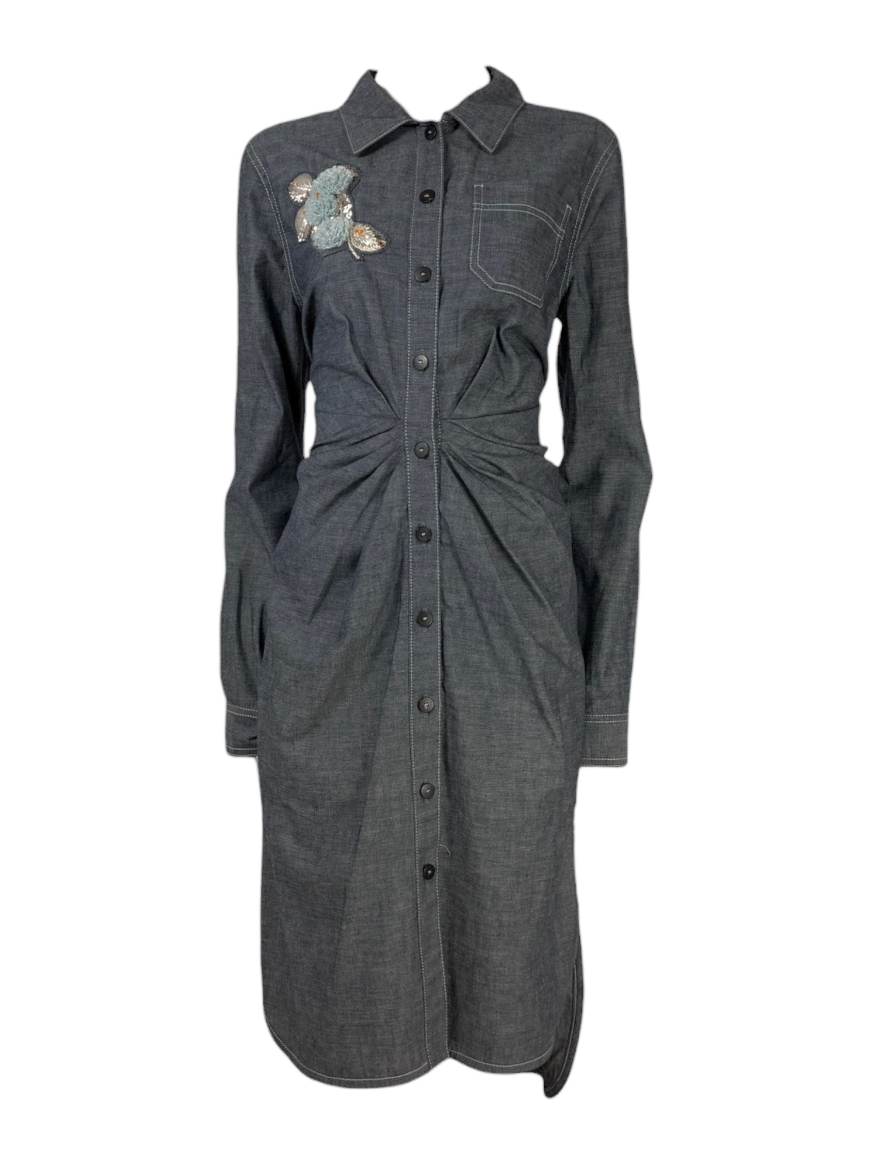 spring 2016 denim dress Christian Dior X Raf Simons Spring/Summer – The Vintage Icons 100% Cotton HENDRIXE is Size:Small (Fits size US 4-6/UK 8-10) Versace Woman Ooh La La Couture