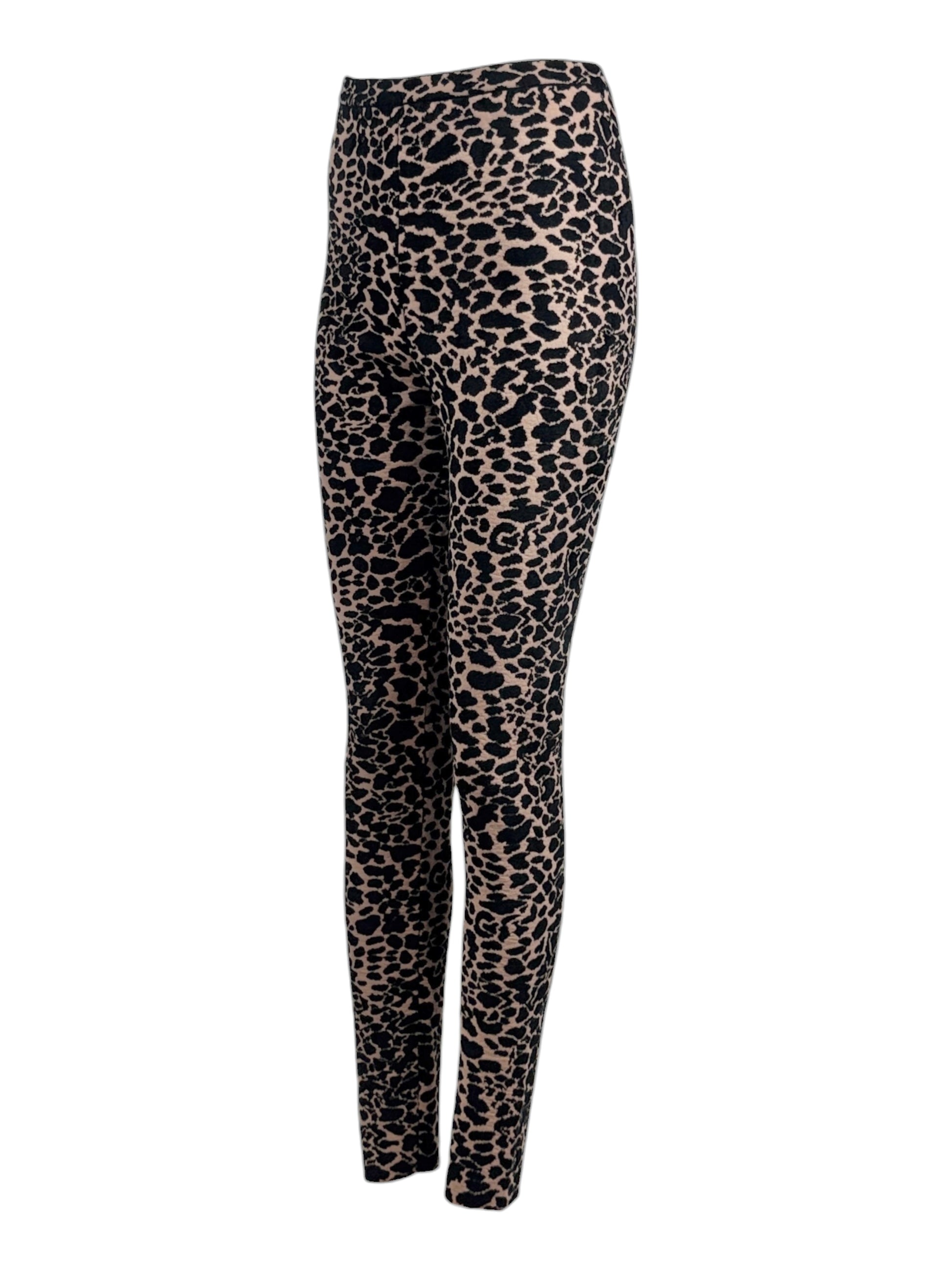 Alaia Fall 2020 Leopard knit leggings
