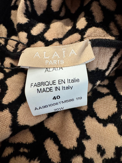 Alaia Fall 2020 Leopard knit leggings
