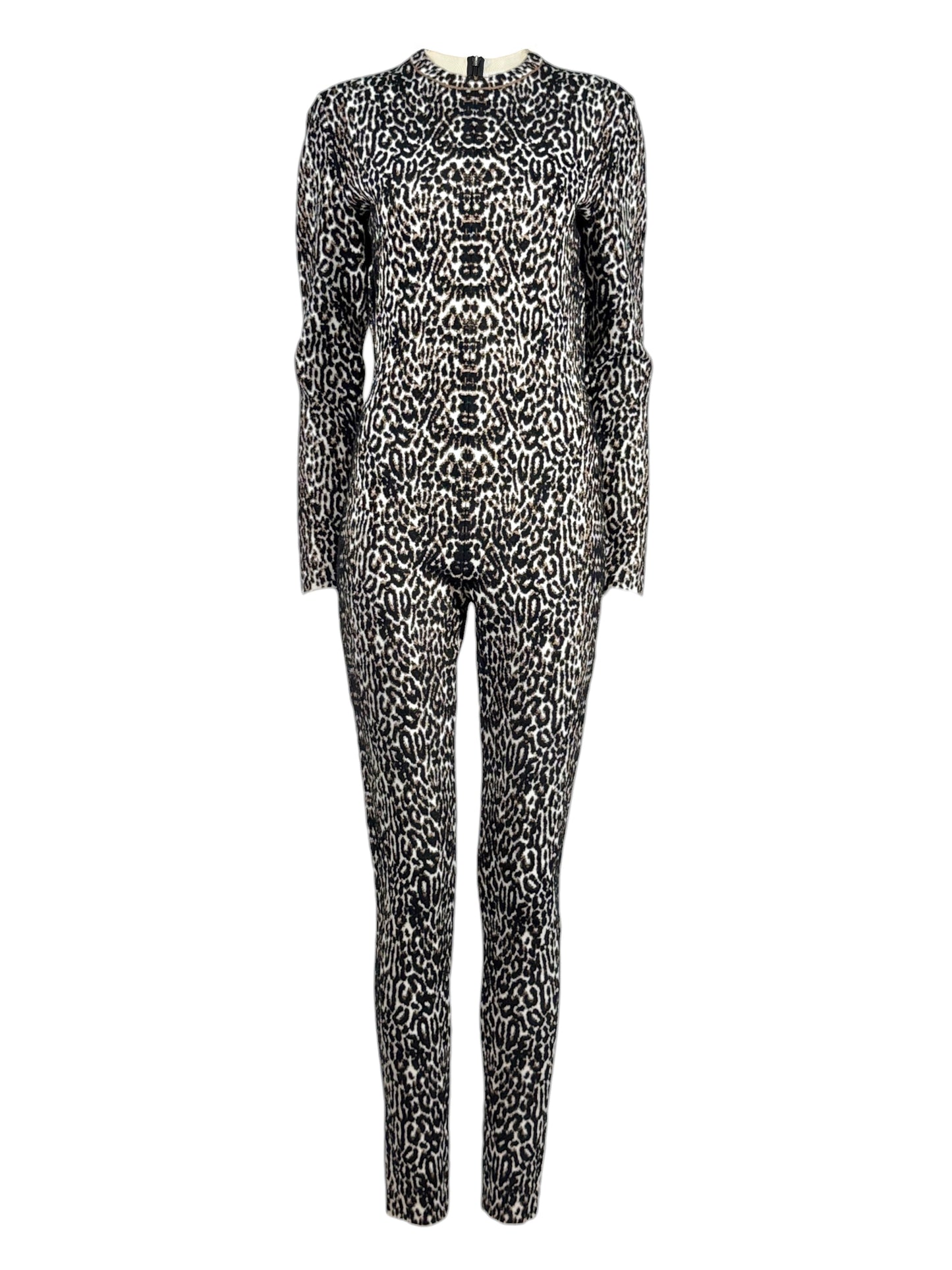 Alaïa Fall 2021 Leopard knit jumpsuit