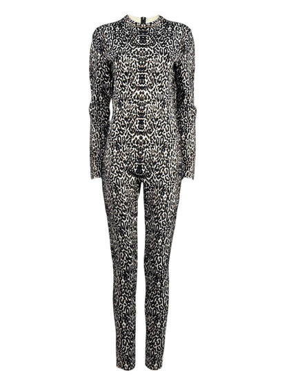 Alaïa Fall 2021 Leopard knit jumpsuit