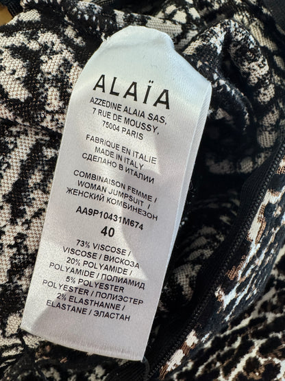 Alaia Fall 2021 Leopard knit jumpsuit