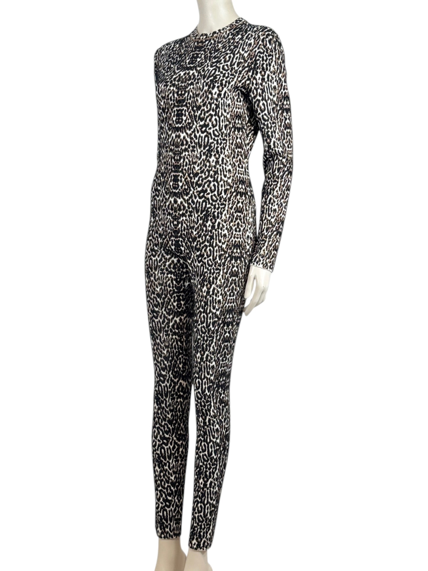 Alaïa Fall 2021 Leopard knit jumpsuit
