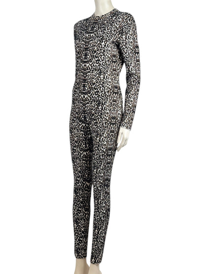 Alaïa Fall 2021 Leopard knit jumpsuit