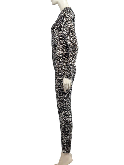 Alaïa Fall 2021 Leopard knit jumpsuit