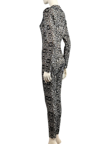 Alaïa Fall 2021 Leopard knit jumpsuit