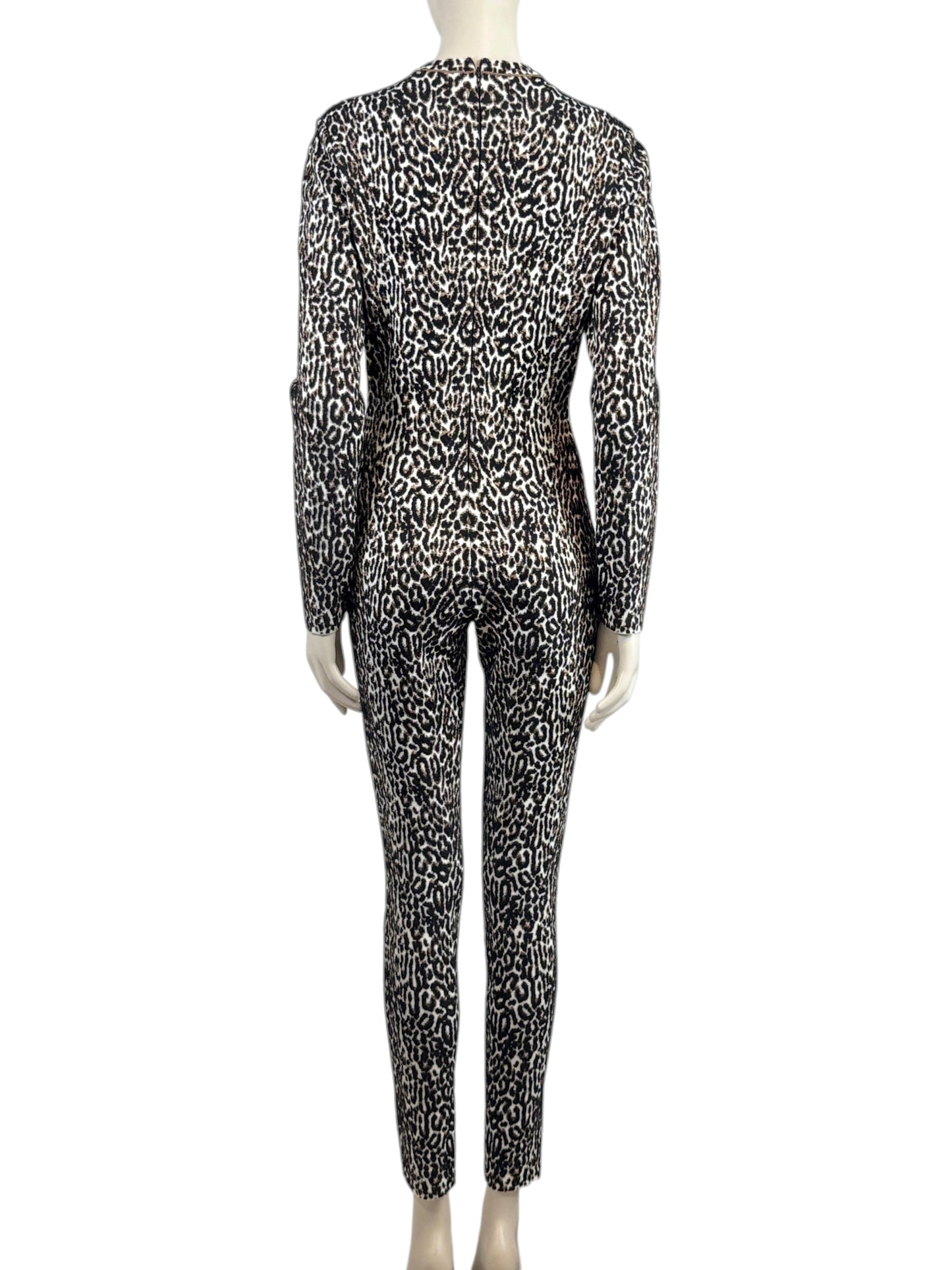 Alaïa Fall 2021 Leopard knit jumpsuit