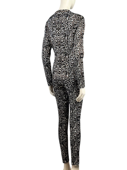Alaïa Fall 2021 Leopard knit jumpsuit