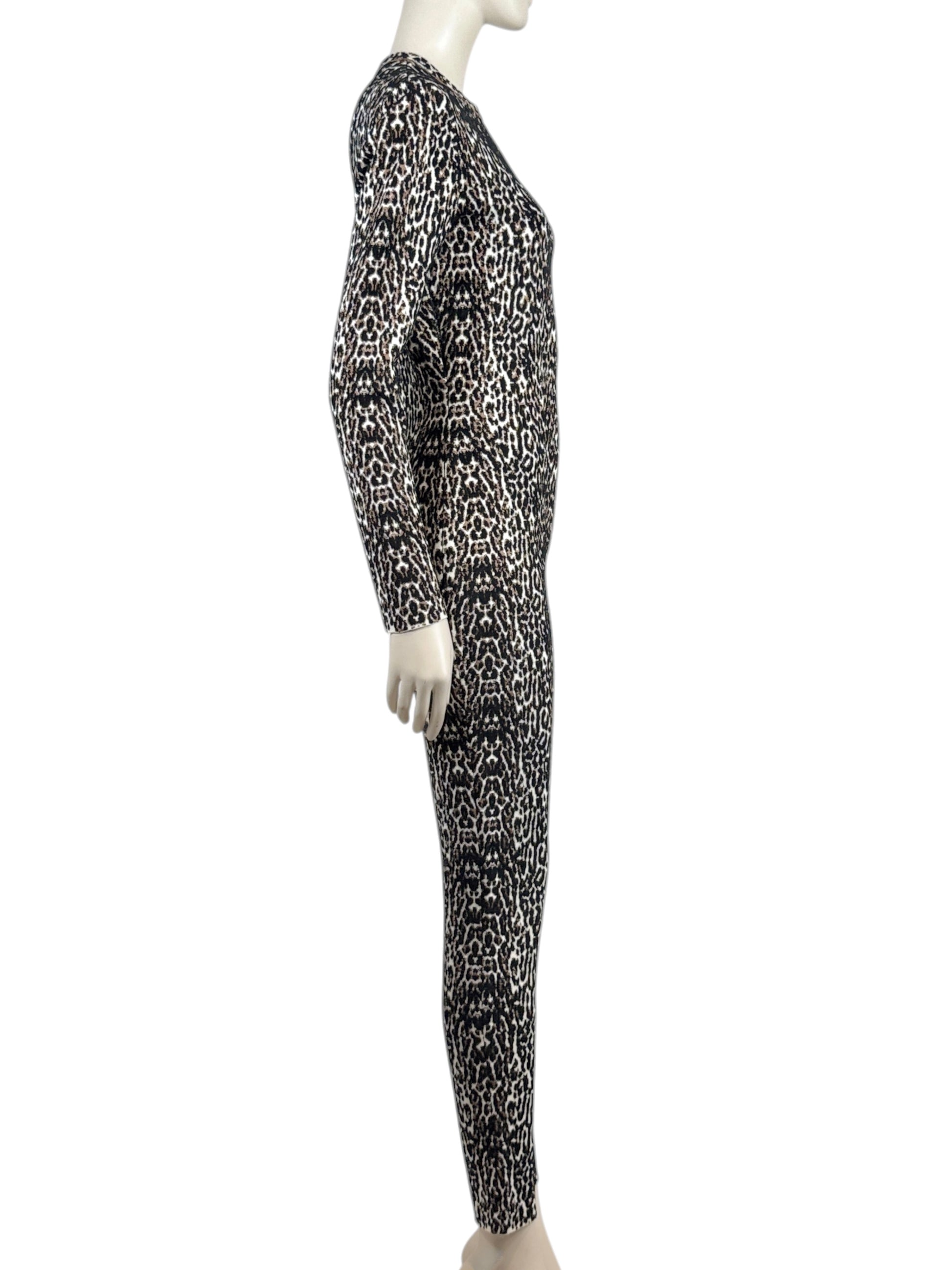 Alaïa Fall 2021 Leopard knit jumpsuit