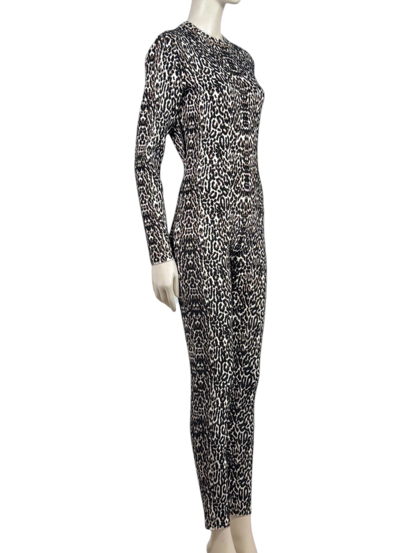 Alaïa Fall 2021 Leopard knit jumpsuit