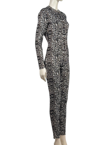 Alaïa Fall 2021 Leopard knit jumpsuit