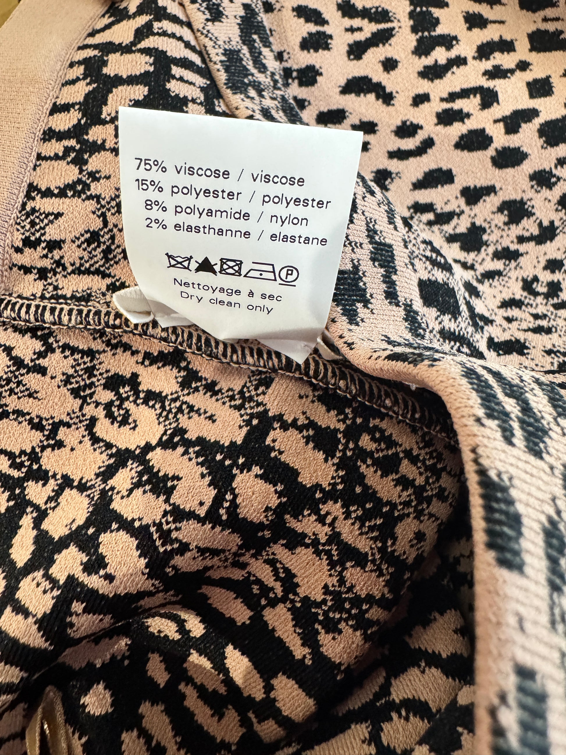 Alaia Spring 2021 Leopard print knit leggings