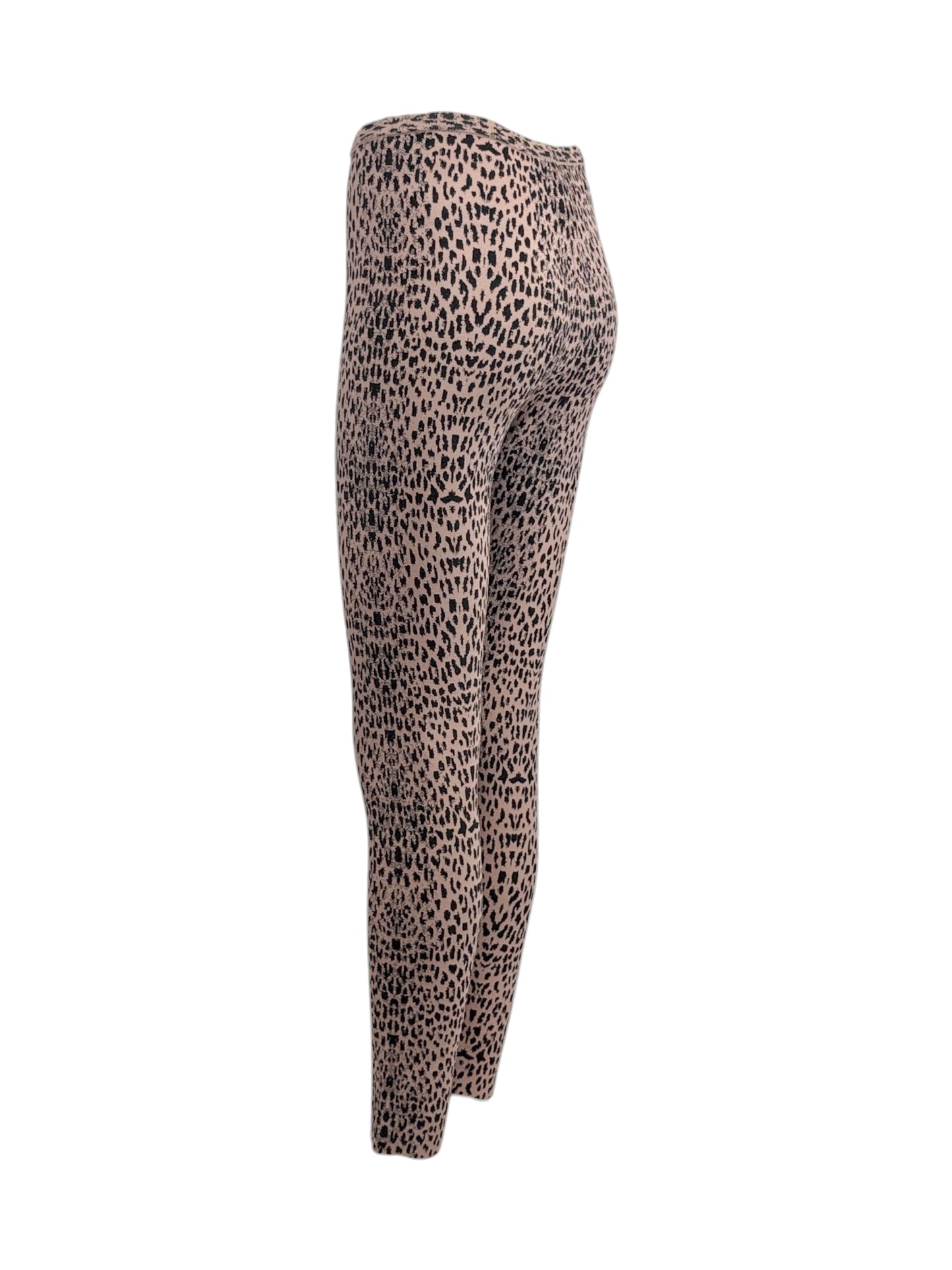 Alaia Spring 2021 Leopard print knit leggings
