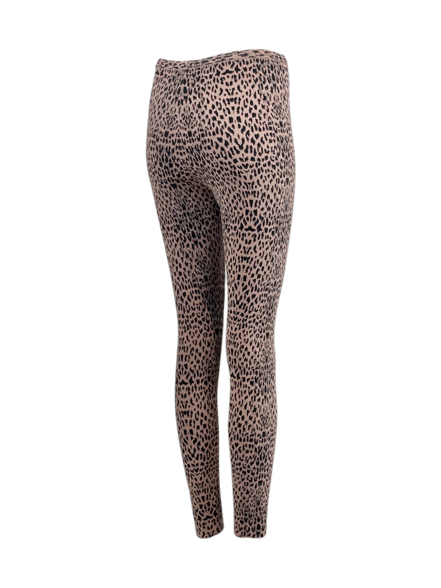 Alaia Spring 2021 Leopard print knit leggings