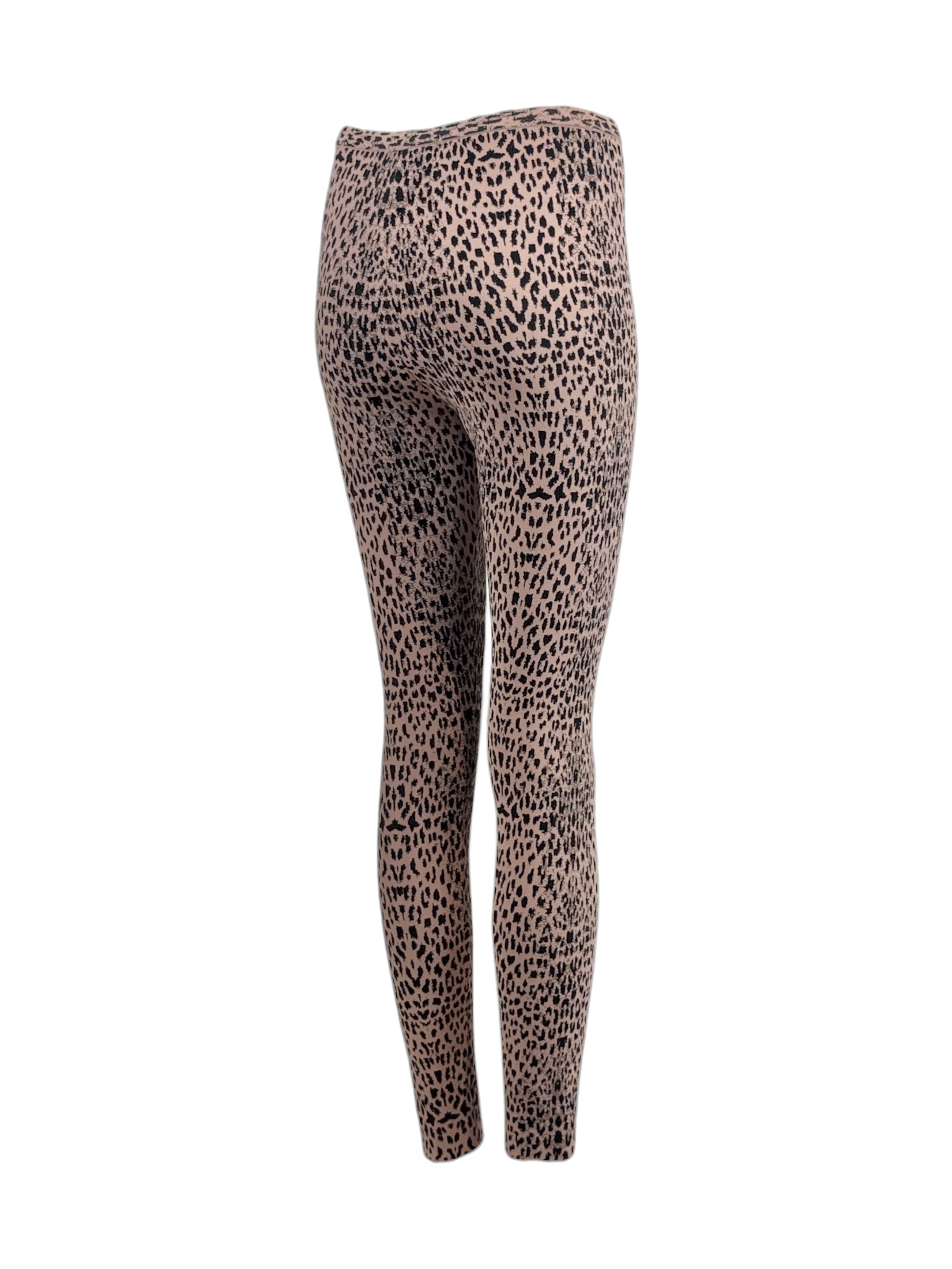 Alaia Spring 2021 Leopard print knit leggings