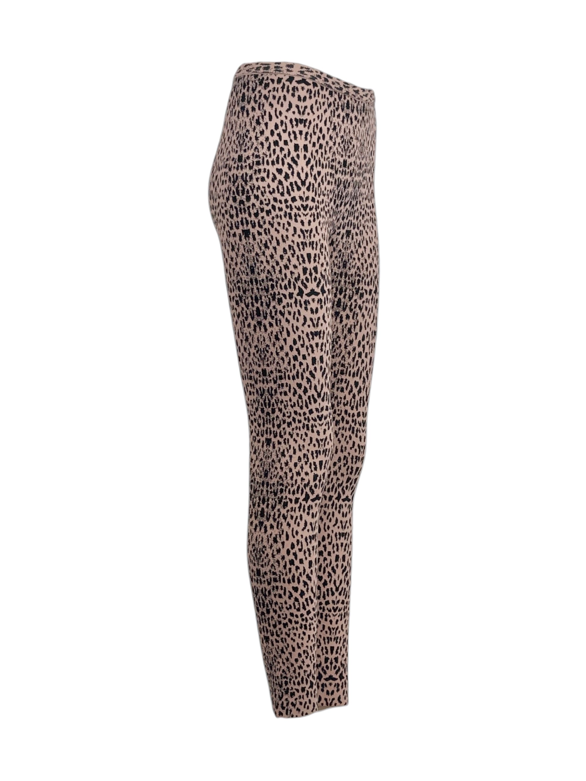 Alaia Spring 2021 Leopard print knit leggings