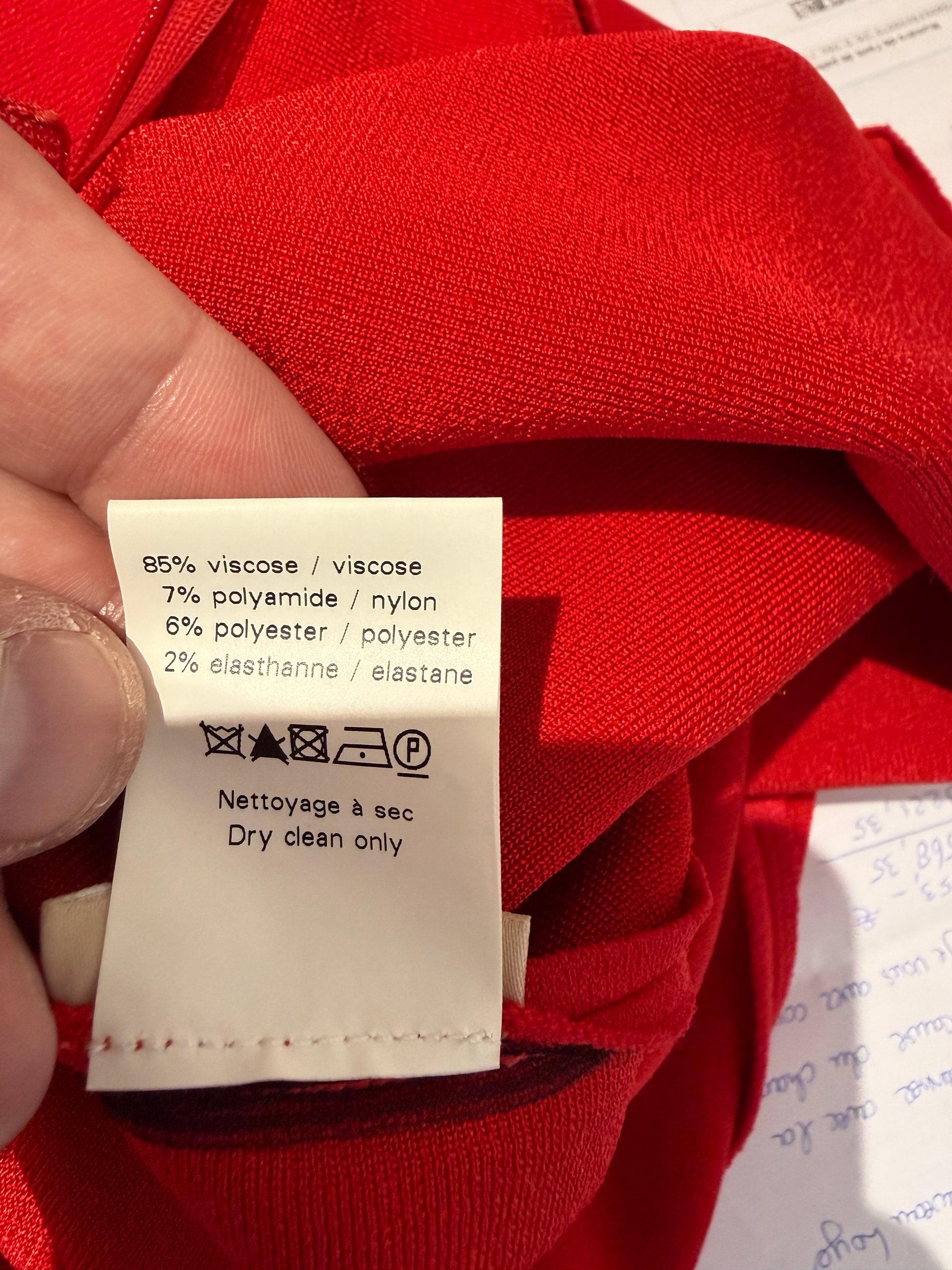 Alaia long red knit dress