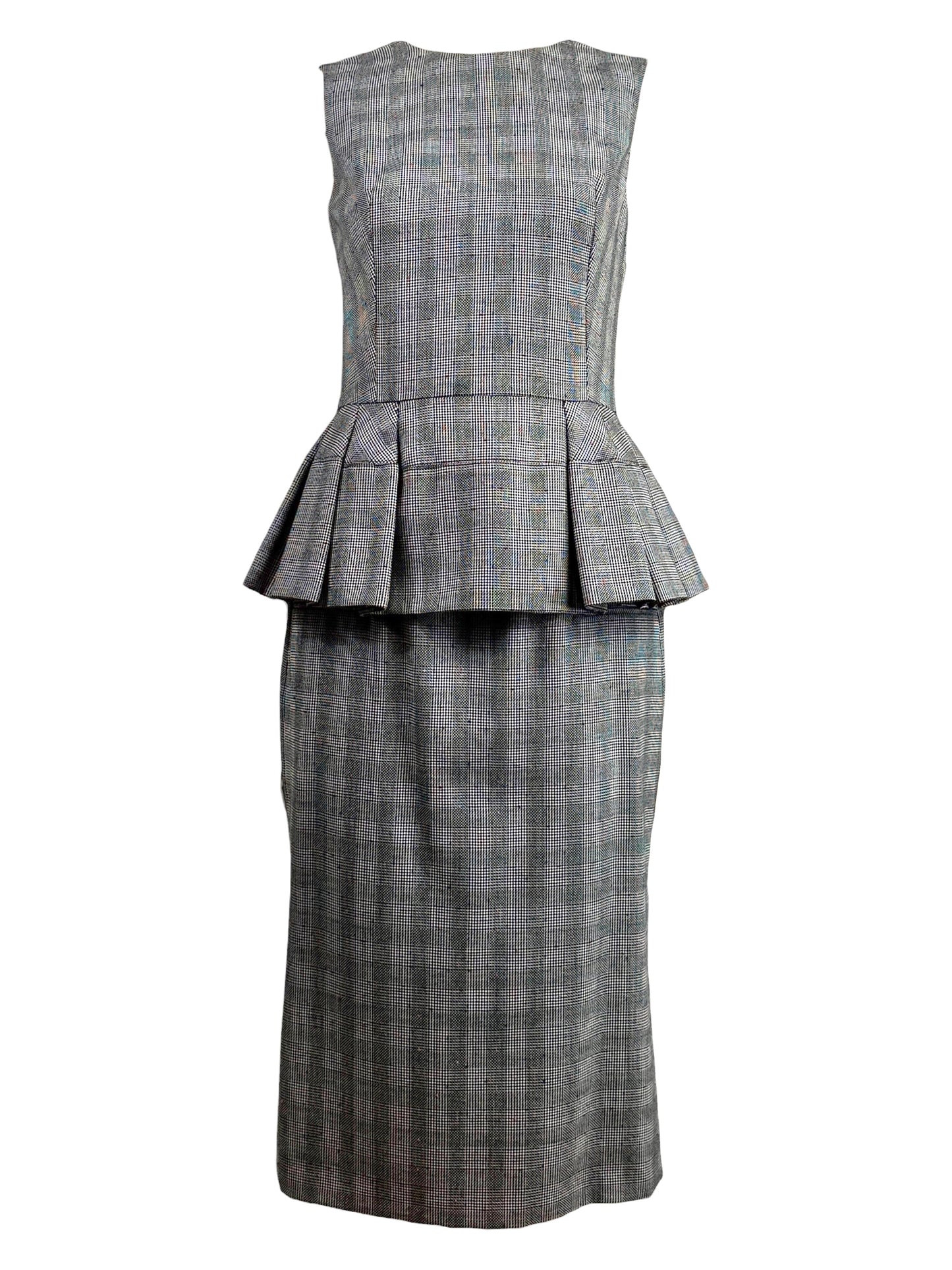 Alexander McQueen Sarah Burton 2014 Prince of Wales grey wool