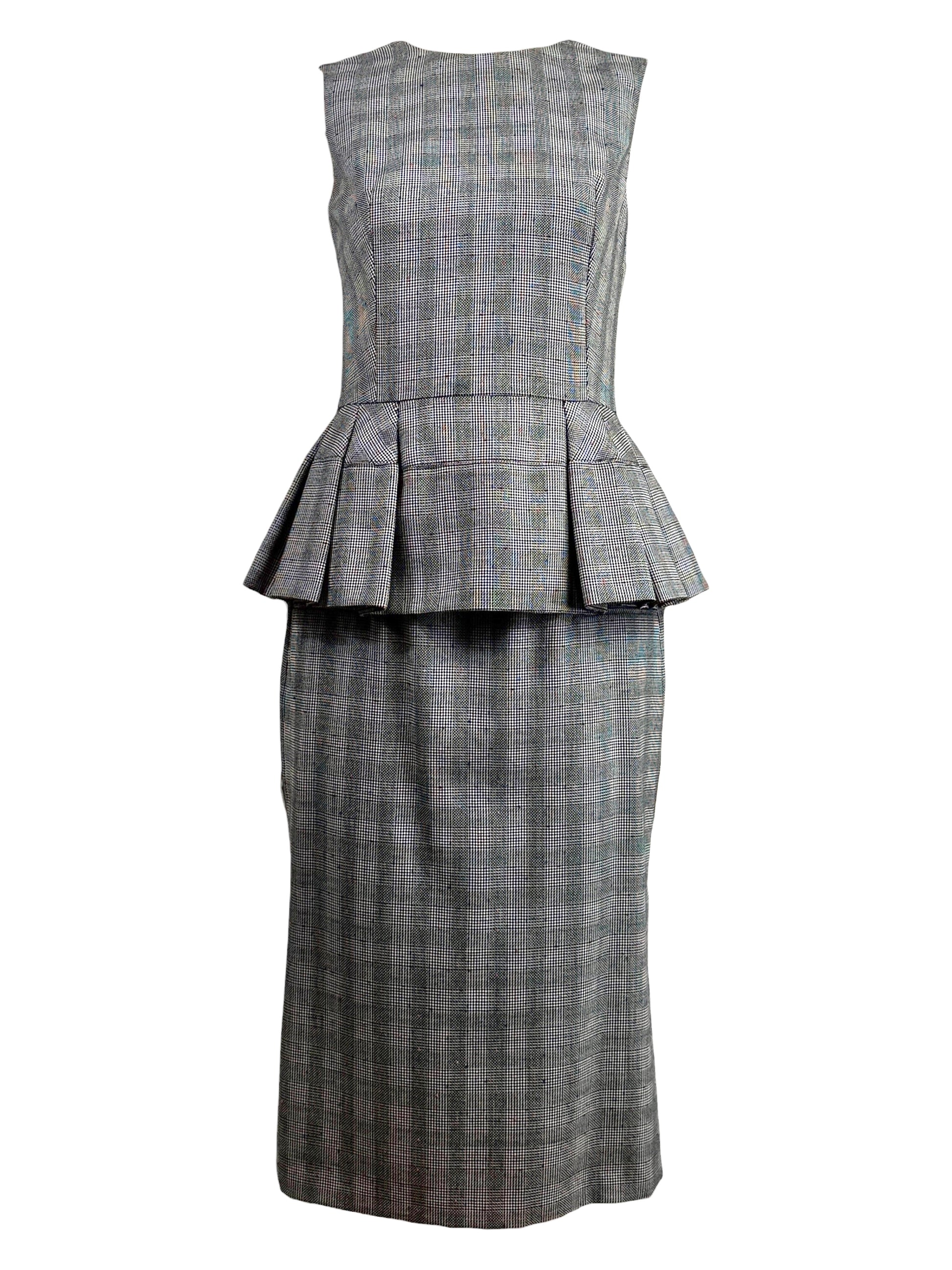 Alexander McQueen Sarah Burton 2014 Prince of Wales grey wool