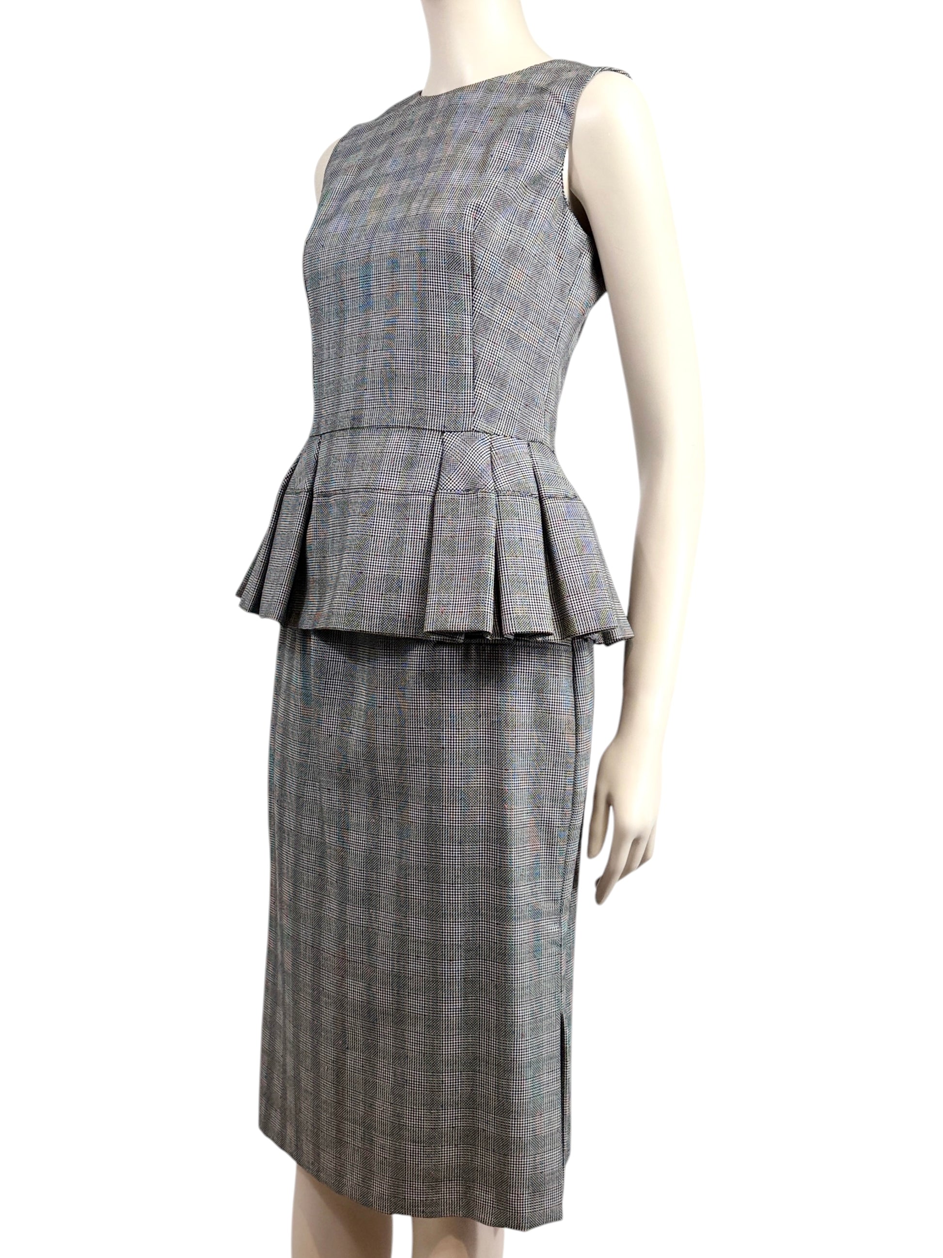 Alexander McQueen Sarah Burton 2014 Prince of Wales grey wool