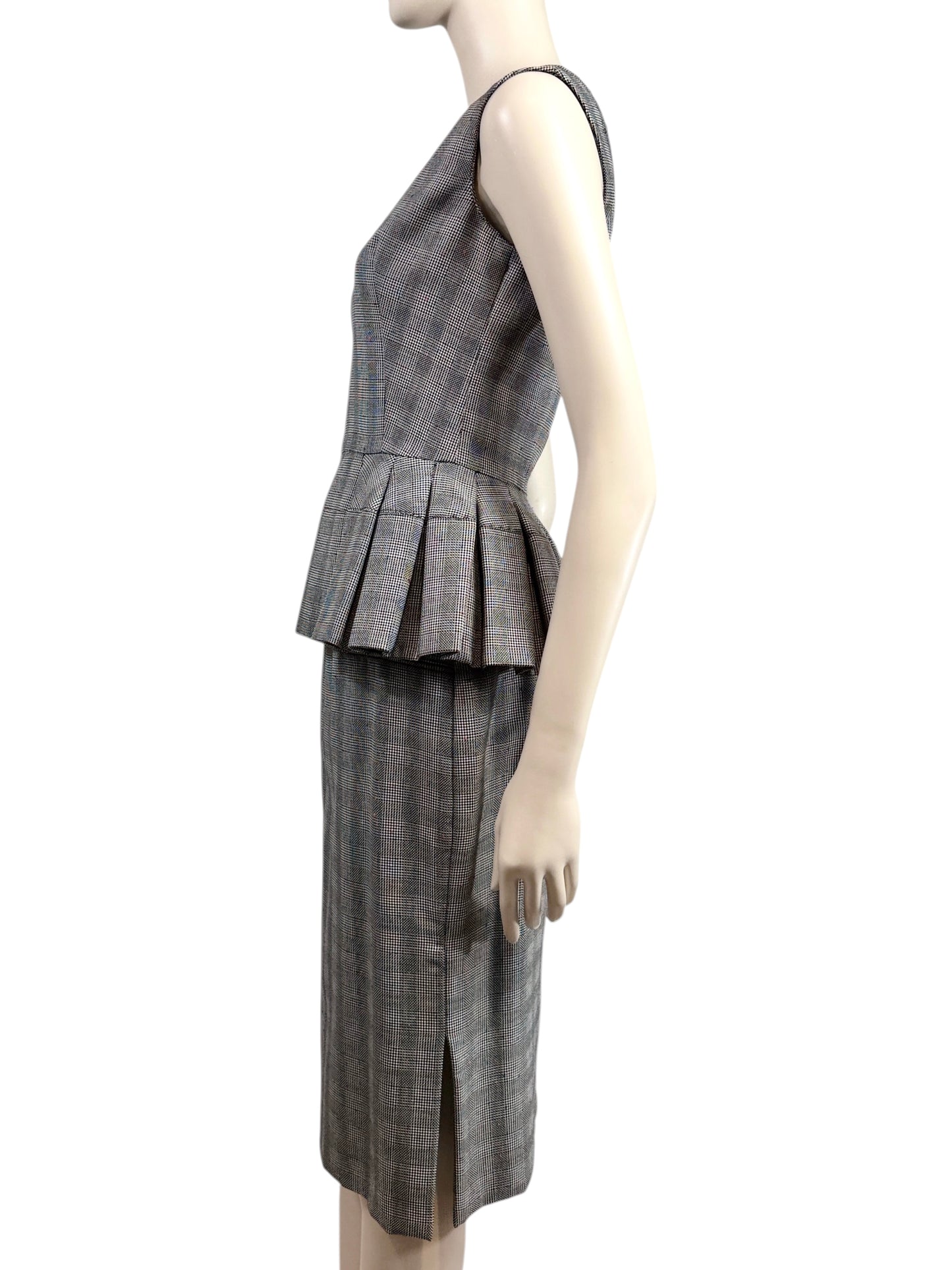 Alexander McQueen Sarah Burton 2014 Prince of Wales grey wool