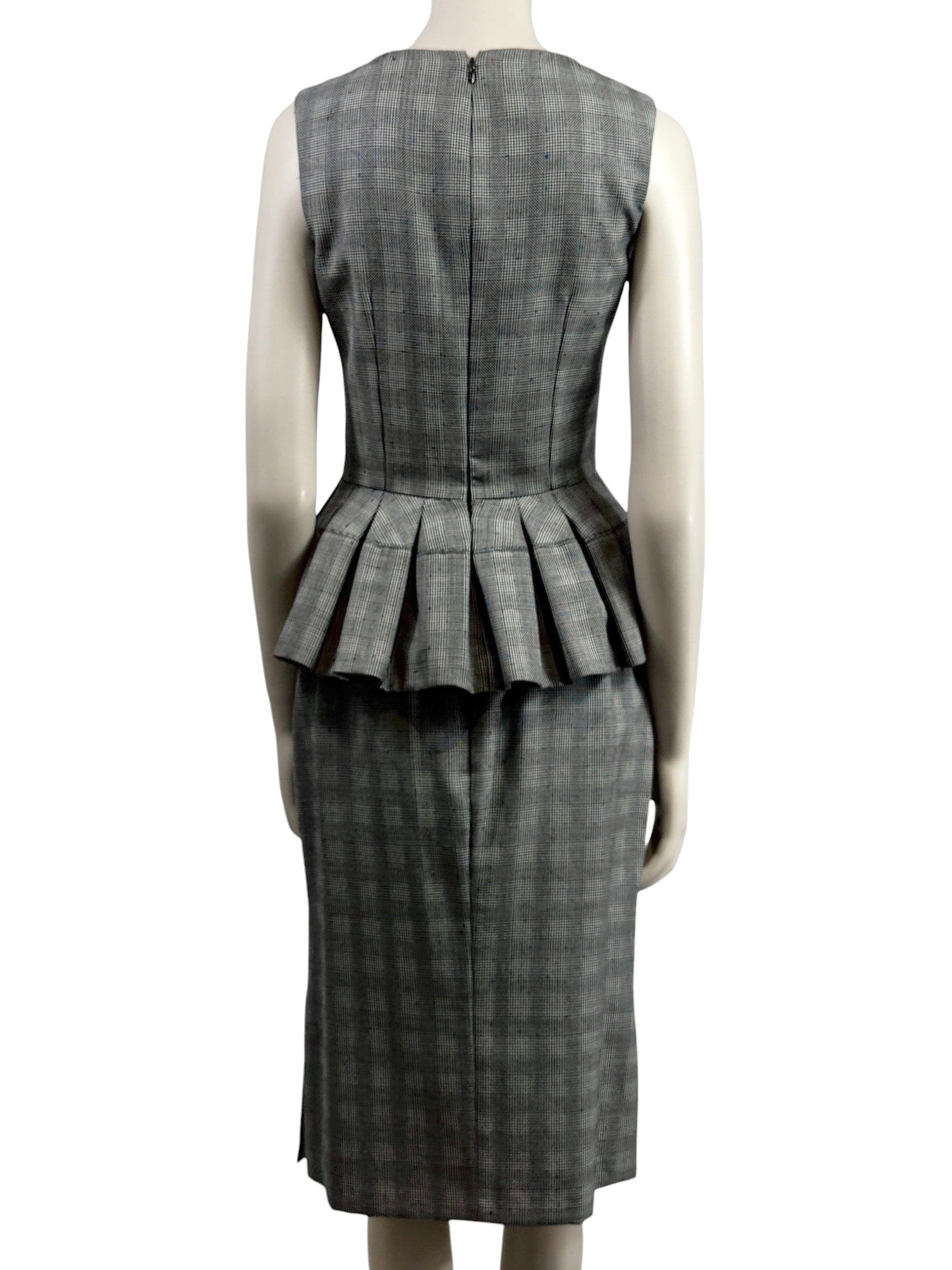 Alexander McQueen Sarah Burton 2014 Prince of Wales grey wool