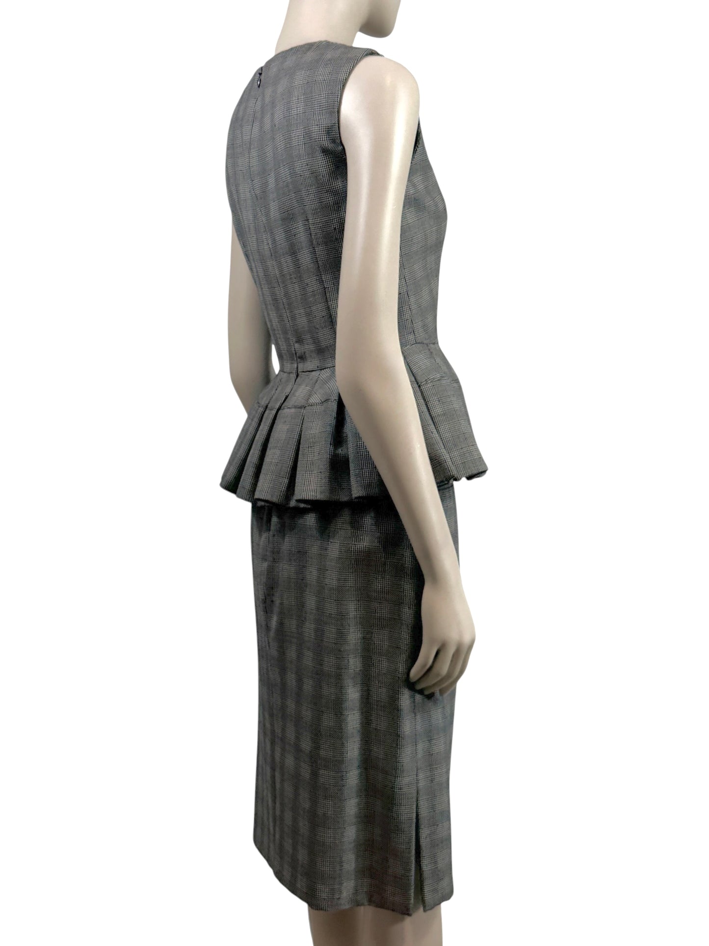 Alexander McQueen Sarah Burton 2014 Prince of Wales grey wool
