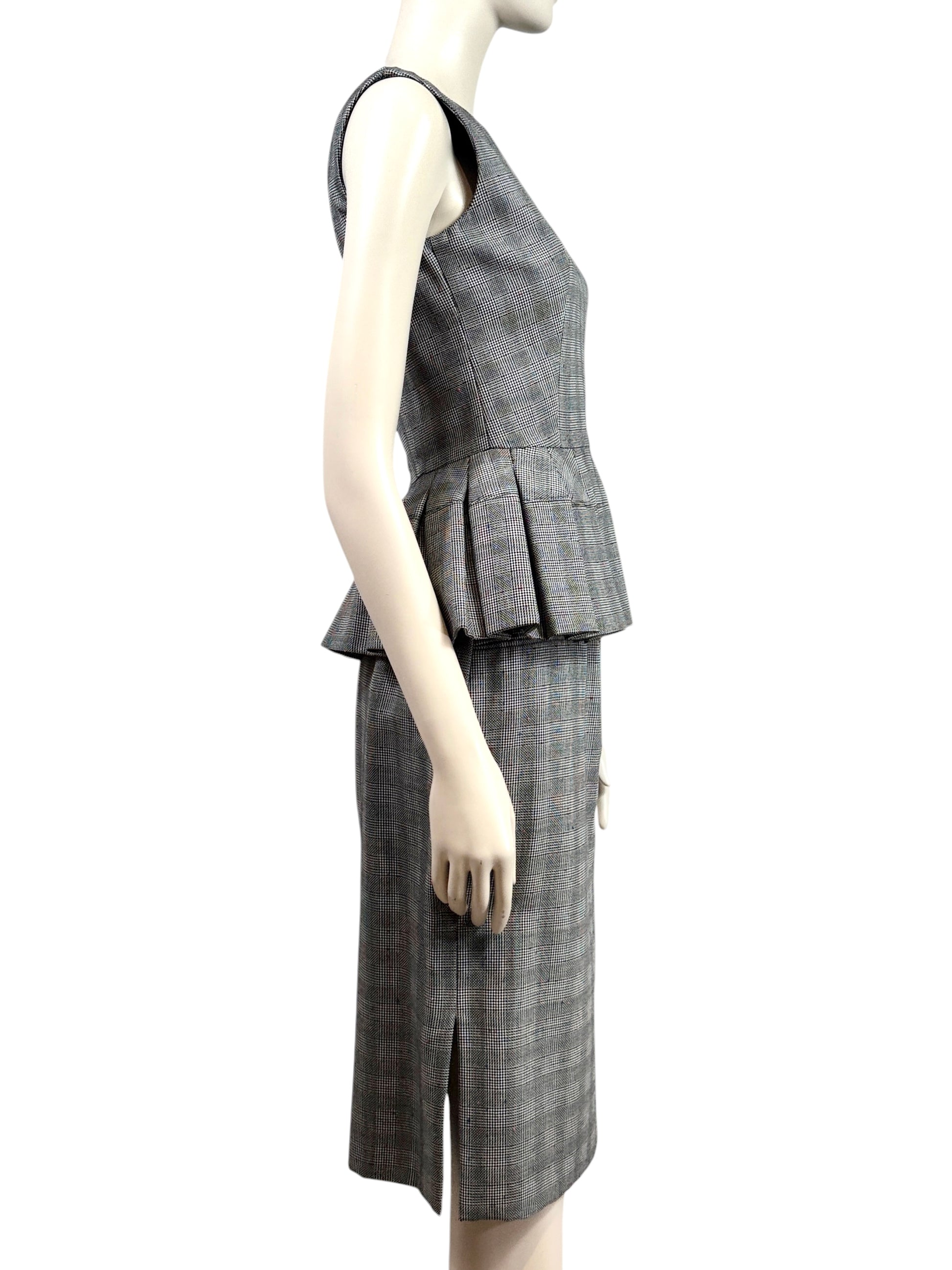 Alexander McQueen Sarah Burton 2014 Prince of Wales grey wool