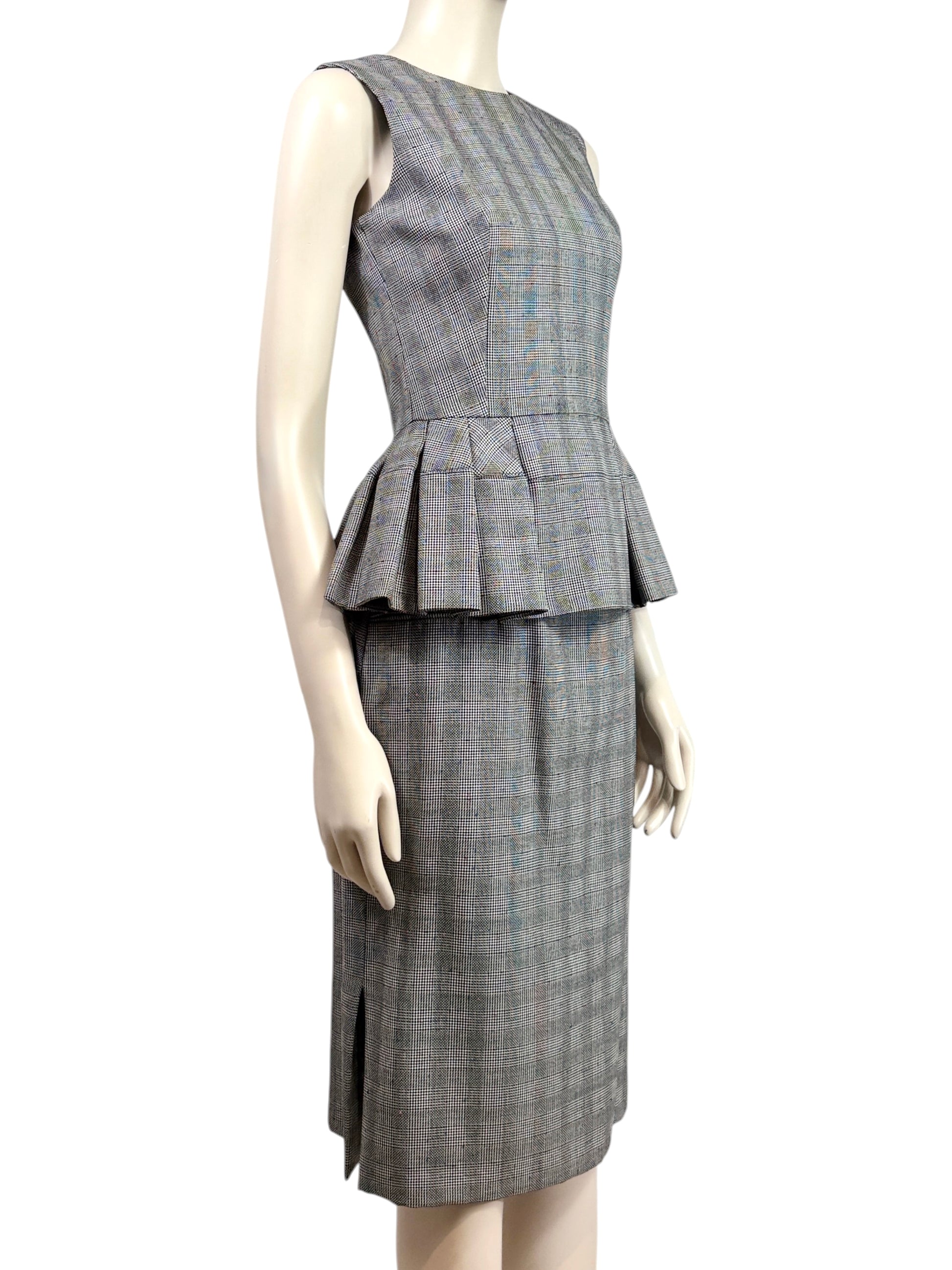 Alexander McQueen Sarah Burton 2014 Prince of Wales grey wool