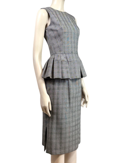 Alexander McQueen Sarah Burton 2014 Prince of Wales grey wool