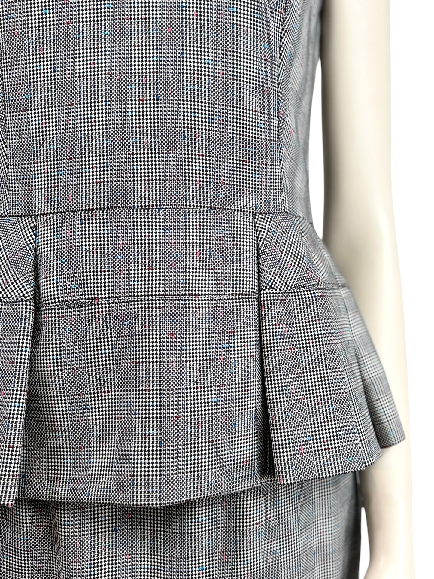 Alexander McQueen Sarah Burton 2014 Prince of Wales grey wool