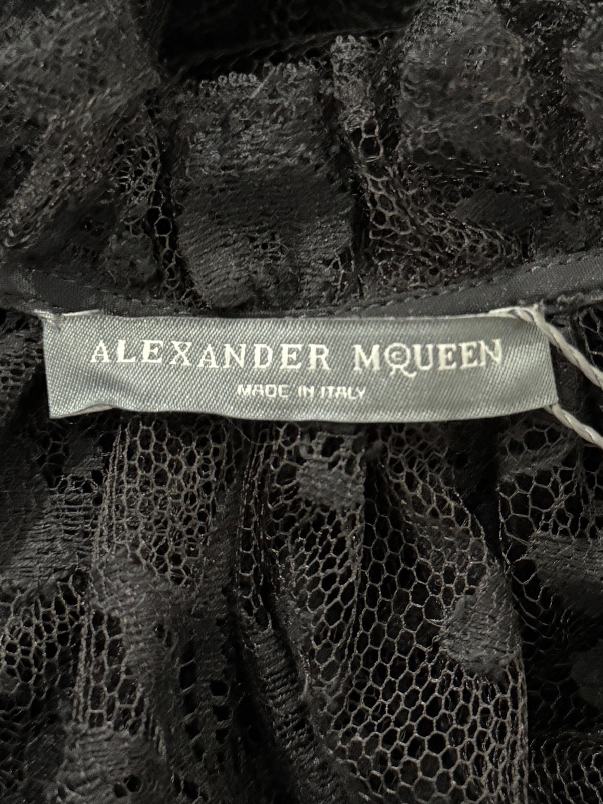 Alexander McQueen Sarah Burton Fall 2013 Black lace tunic