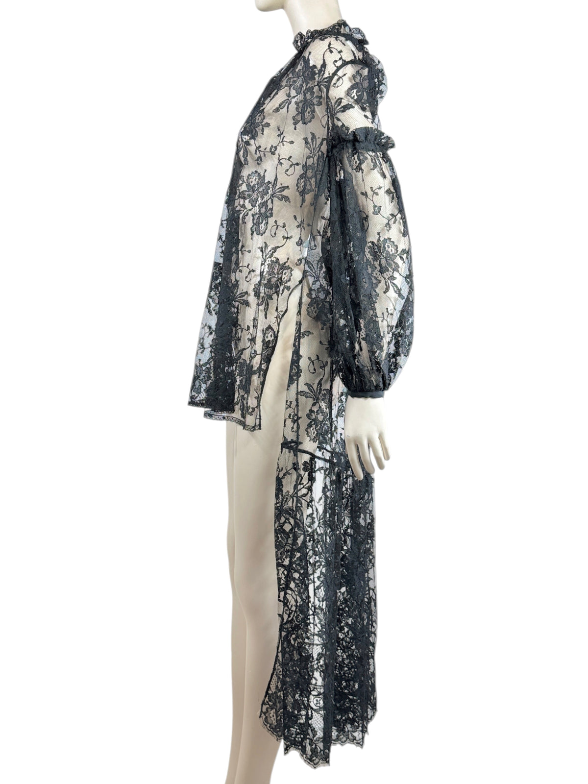 Alexander McQueen Sarah Burton Fall 2013 Black lace tunic