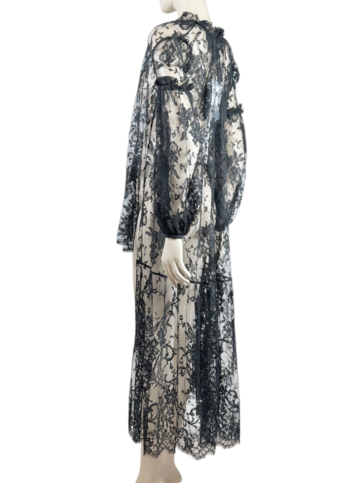 Alexander McQueen Sarah Burton Fall 2013 Black lace tunic