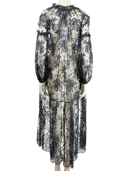 Alexander McQueen Sarah Burton Fall 2013 Black lace tunic