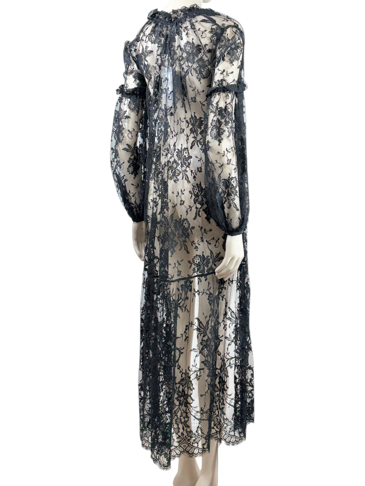 Alexander McQueen Sarah Burton Fall 2013 Black lace tunic