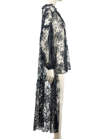 Alexander McQueen Sarah Burton Fall 2013 Black lace tunic