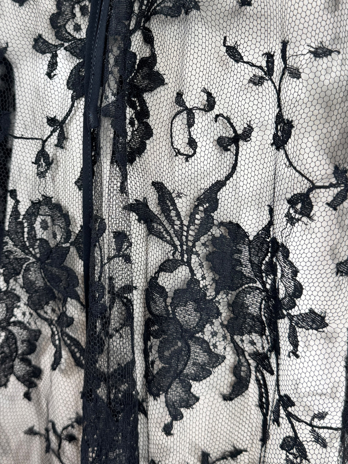 Alexander McQueen Sarah Burton Fall 2013 Black lace tunic