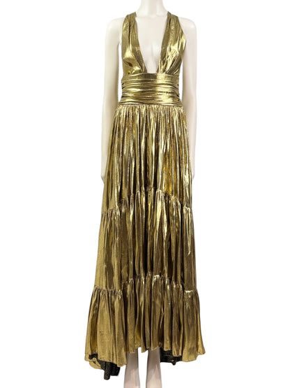 Alexandre Vauthier Spring 2021 Long gold dress