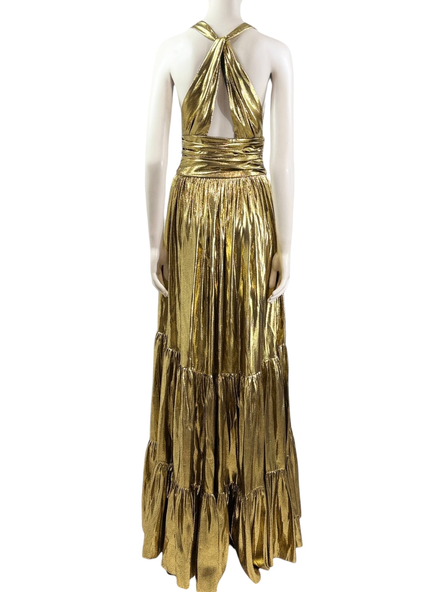 Alexandre Vauthier Spring 2021 Long gold dress