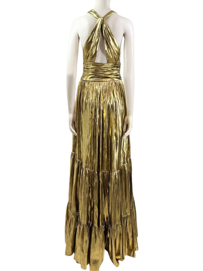 Alexandre Vauthier Spring 2021 Long gold dress