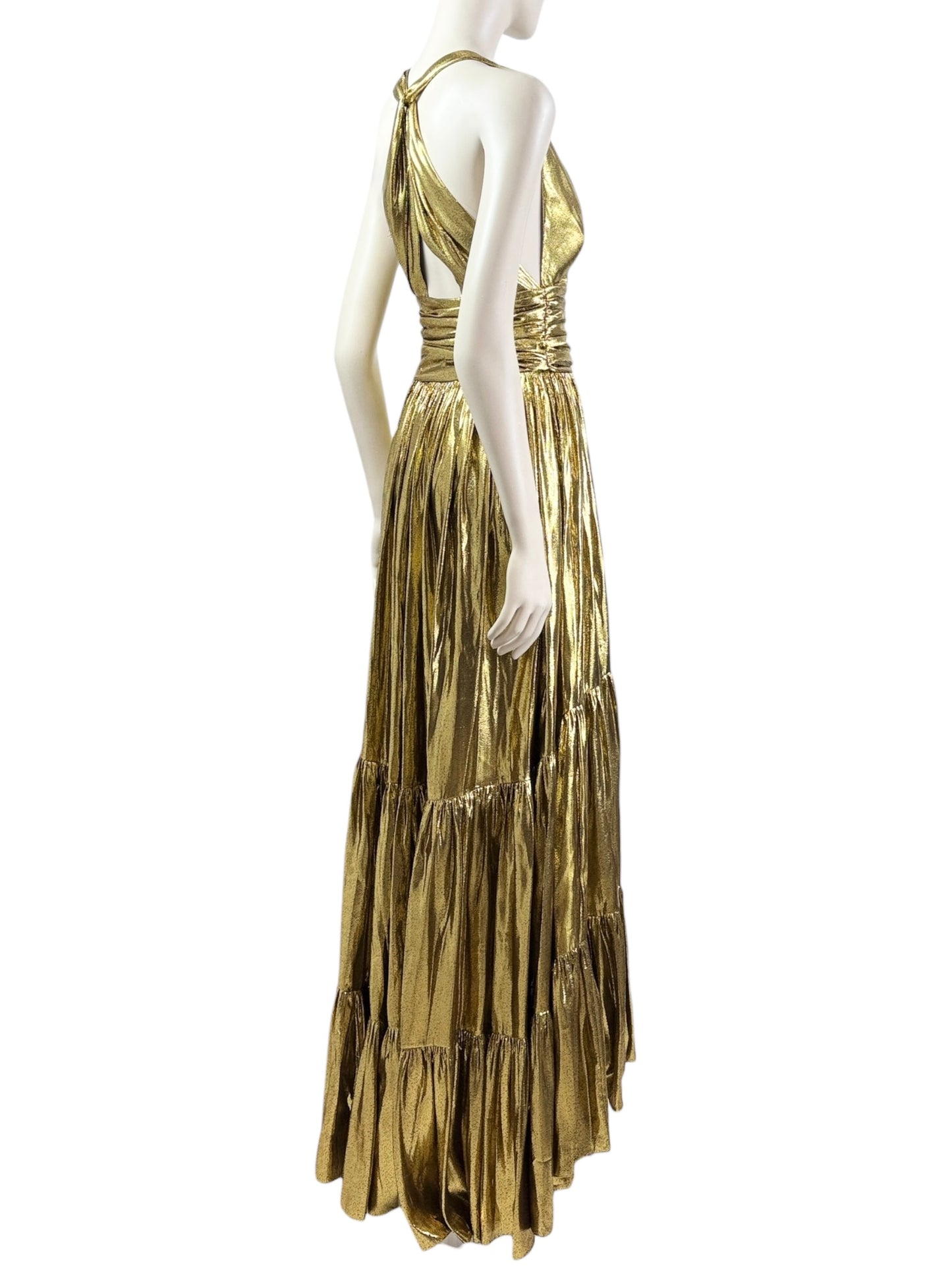 Alexandre Vauthier Spring 2021 Long gold dress