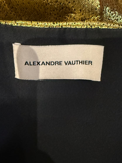 Alexandre Vauthier Spring 2021 Look 6 lame set gold