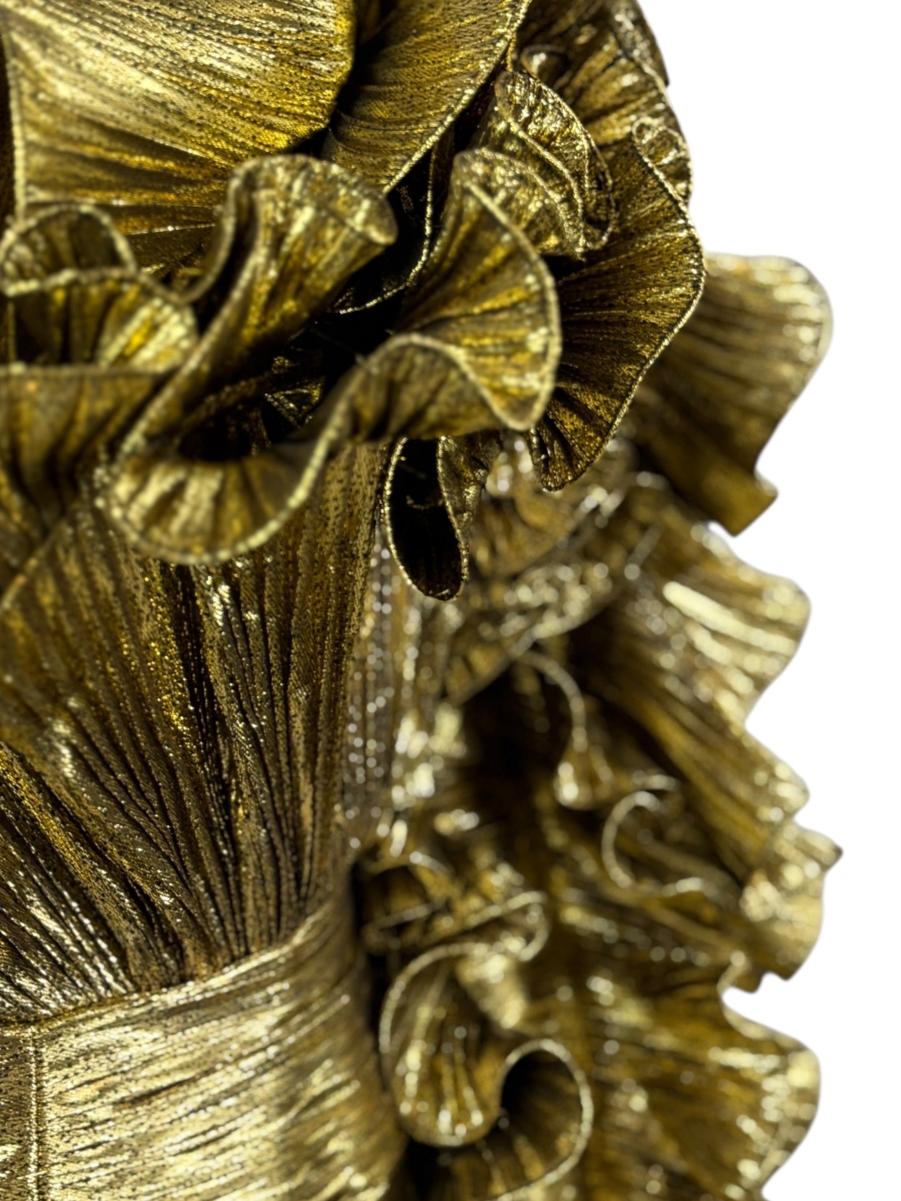 Alexandre Vauthier couture Fall 2023 Look 15 Gold lame jumpsuit