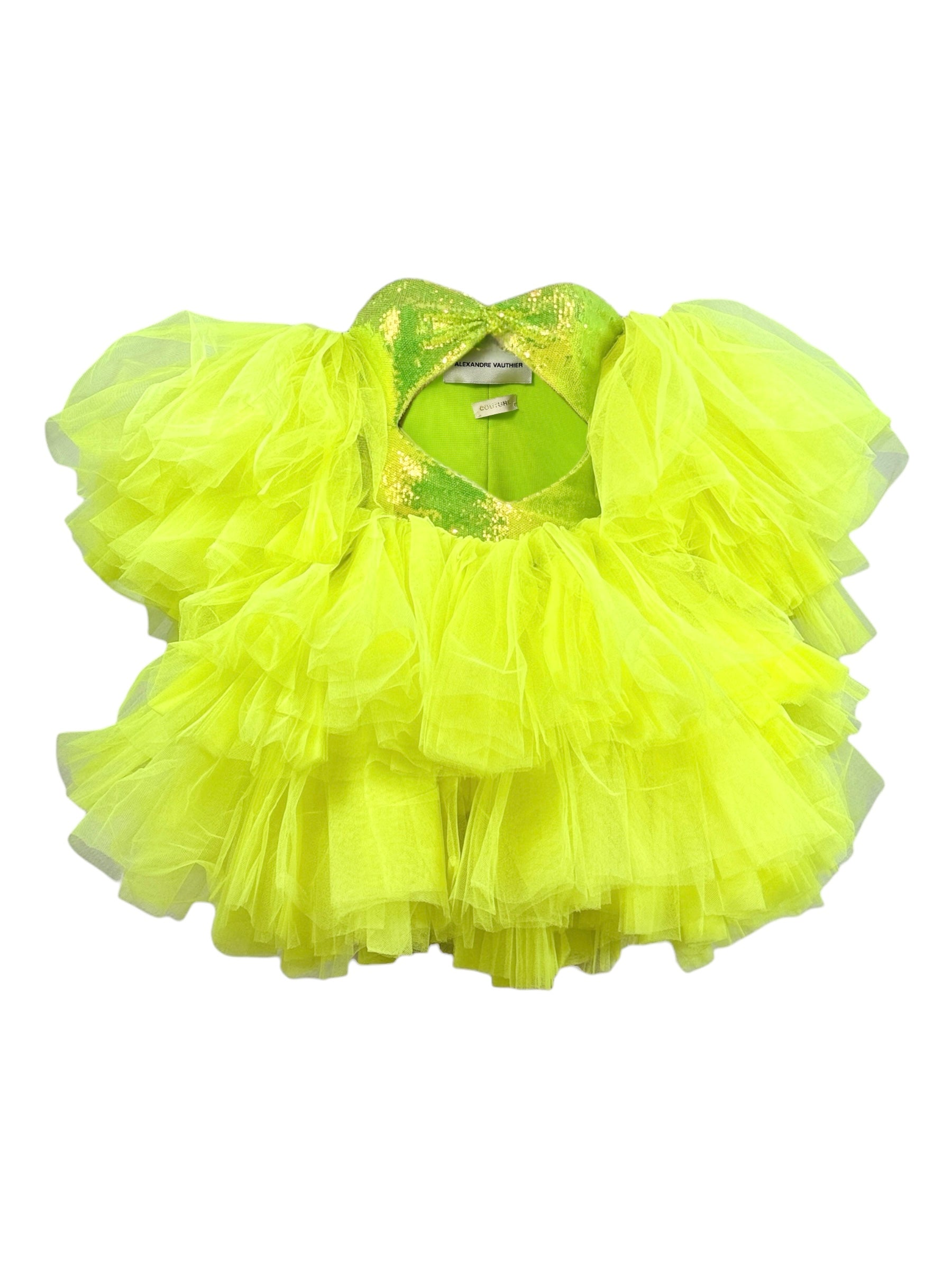 Alexandre Vauthier couture Spring 2023 Look 33 Mini yellow dress