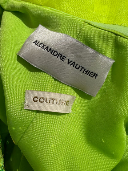 Alexandre Vauthier couture Spring 2023 Look 33 Mini yellow dress