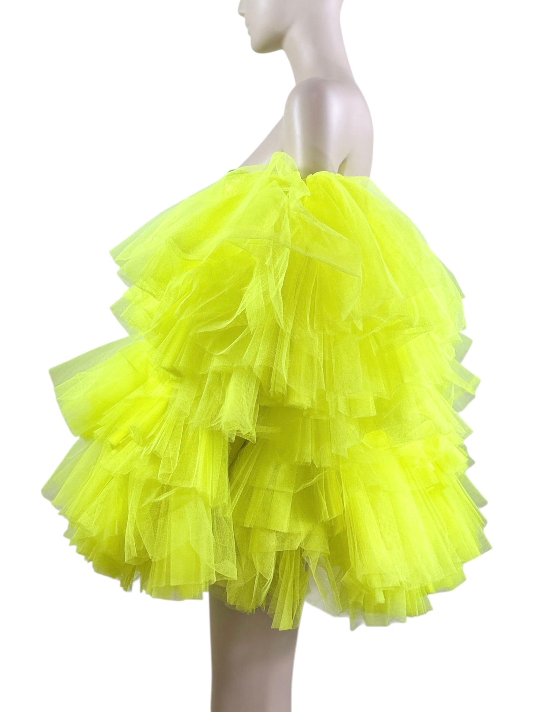 Alexandre Vauthier couture Spring 2023 Look 33 Mini yellow dress