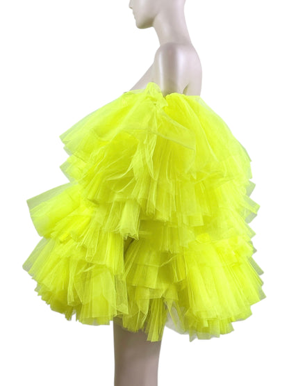 Alexandre Vauthier couture Spring 2023 Look 33 Mini yellow dress