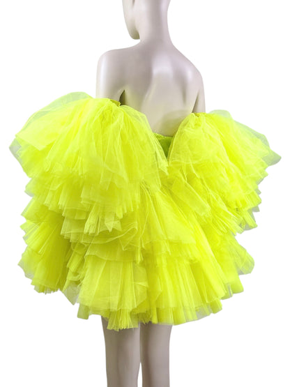 Alexandre Vauthier couture Spring 2023 Look 33 Mini yellow dress