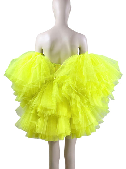 Alexandre Vauthier couture Spring 2023 Look 33 Mini yellow dress